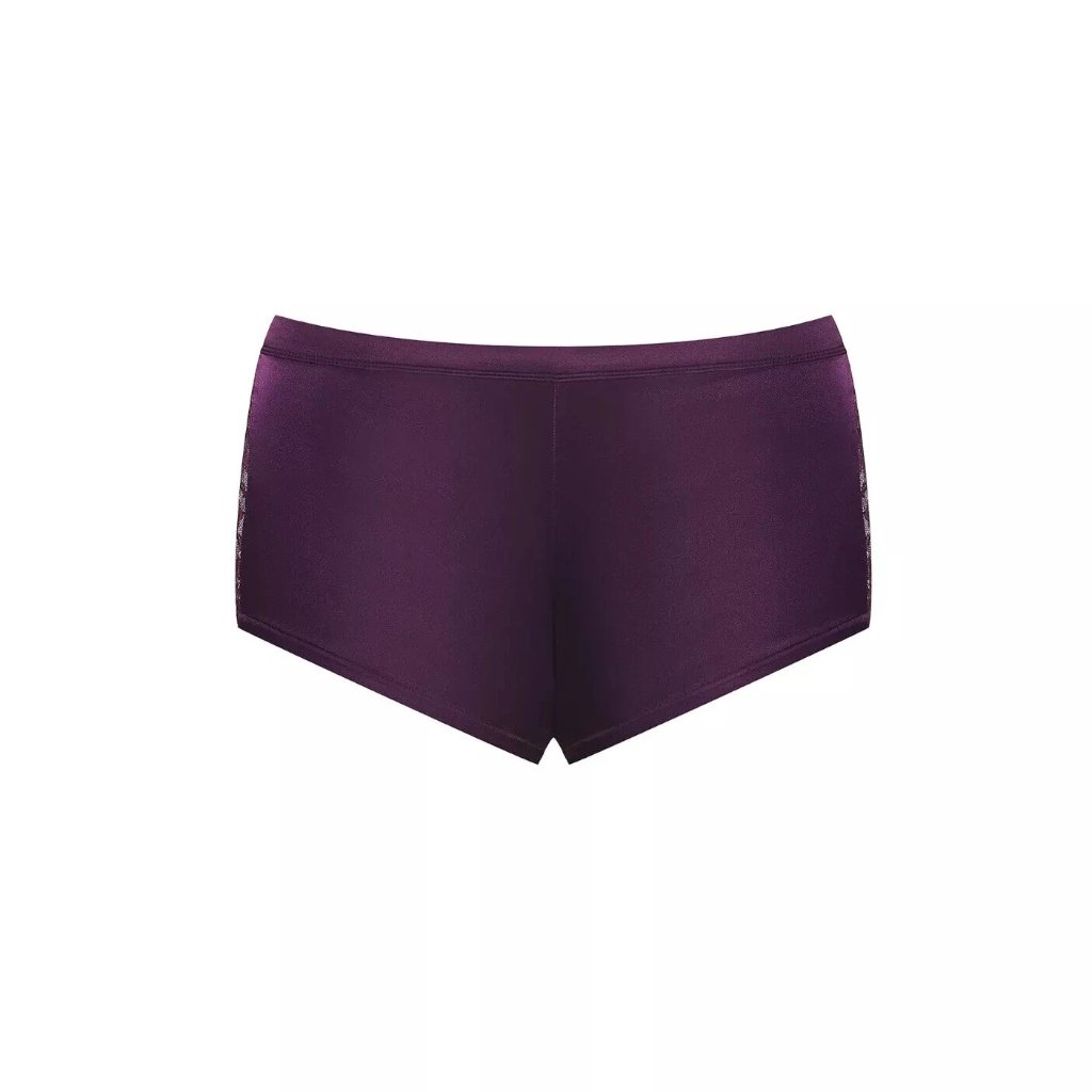 Maison Close Silk Lace Shorty Panty - Plum — image 4 of 8